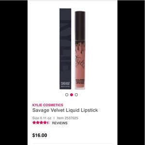Authentic BNIB Kylie velvet liquid in Savage